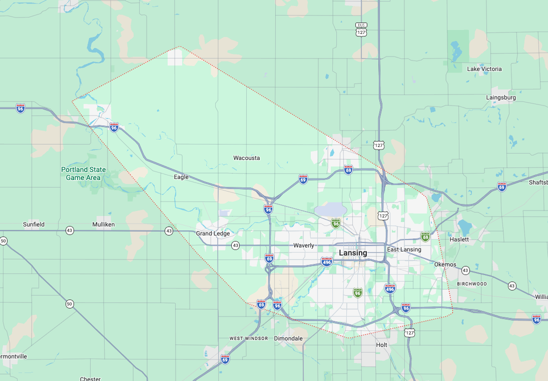 Google Map image of West Property Services service area